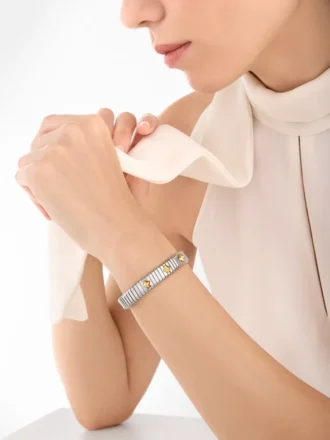 Bracciale Bvlgari Tubogas in oro e acciaio