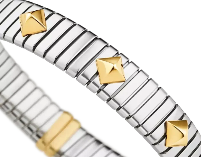 Bracciale Bvlgari Tubogas in oro e acciaio
